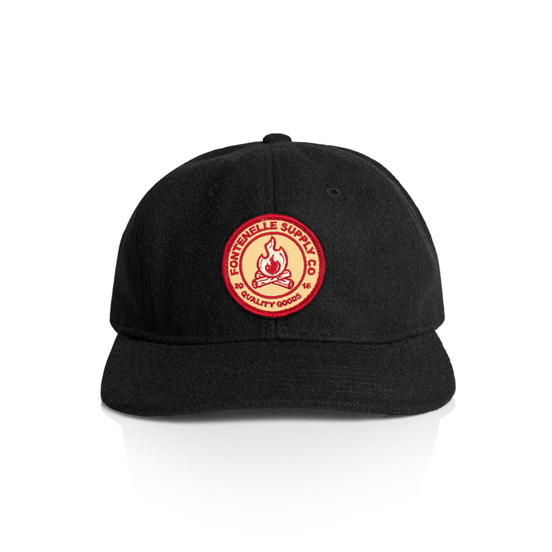Campfire Patch Wool Hat in Black