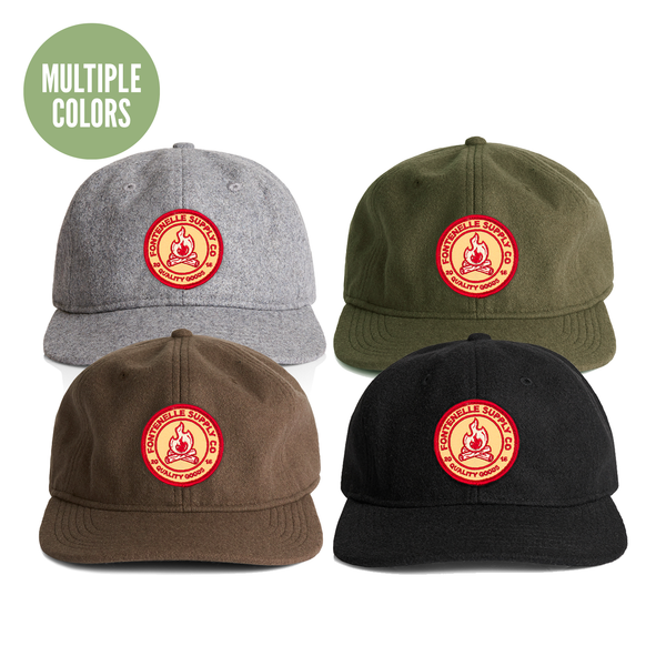 All Four Color Variations of the Campfire Patch Wool Cap