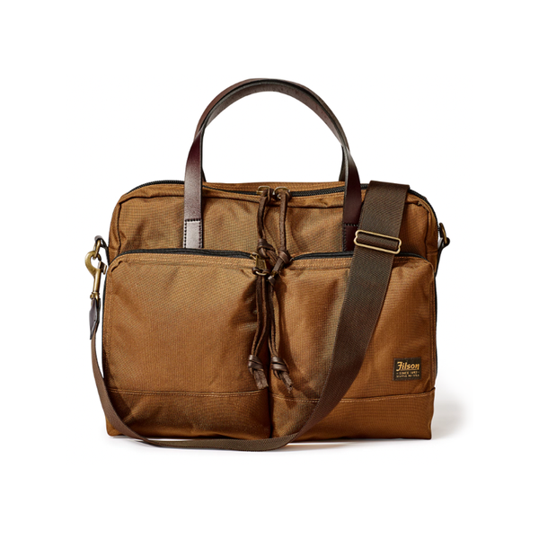 Front of Filson Dryden Briefcase in Whiskey