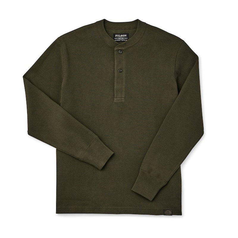 Thermal top knit henley