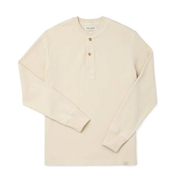 Filson Waffle Knit Henley in Sand