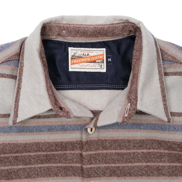 freenote alta brown overshirt collar