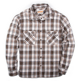 Front of Freenote Benson Overshirt in White Plaid