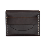 Dark Brown Leather Horizontal Fold Wallet