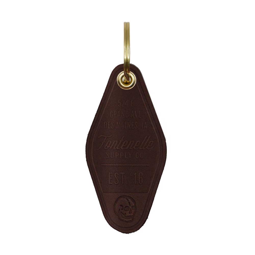 LEATHER HOTEL KEYCHAIN / BLACK ボルトルーム Black-Hotel-Key-Fob-leather-