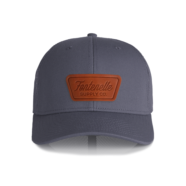 icon trucker hat in petrol blue