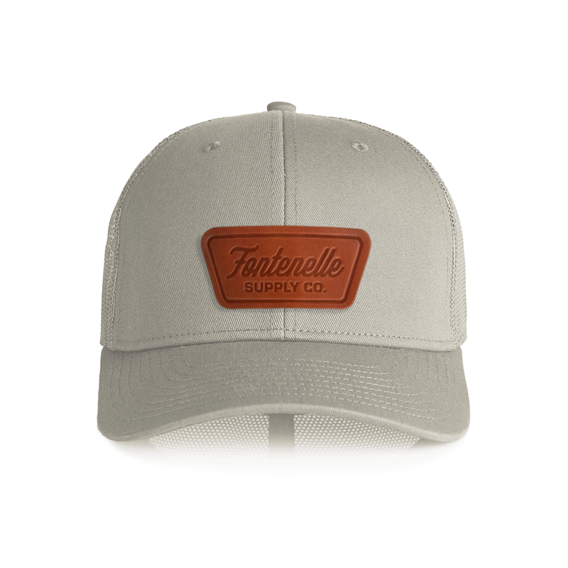 icon trucker hat in bone white