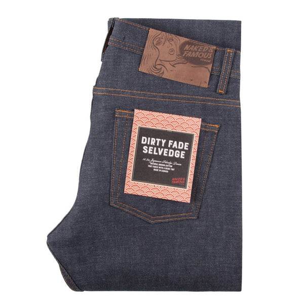 Naked and Famous Dirty Fade Selvedge Weird Guy FIt
