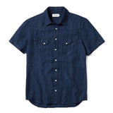 Taylor Stitch Short Sleeve Western Indigo Linen