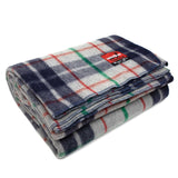 Wool Blanket in Grey Blue