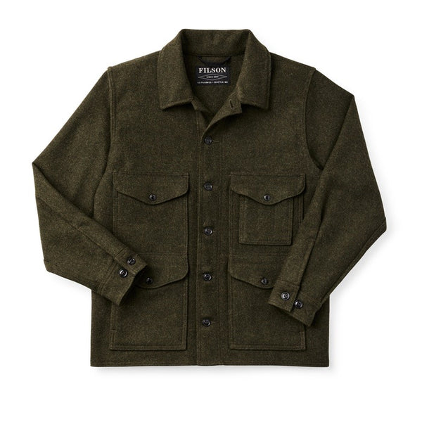 Front of Filson Mackinaw Cruiser Forest Green