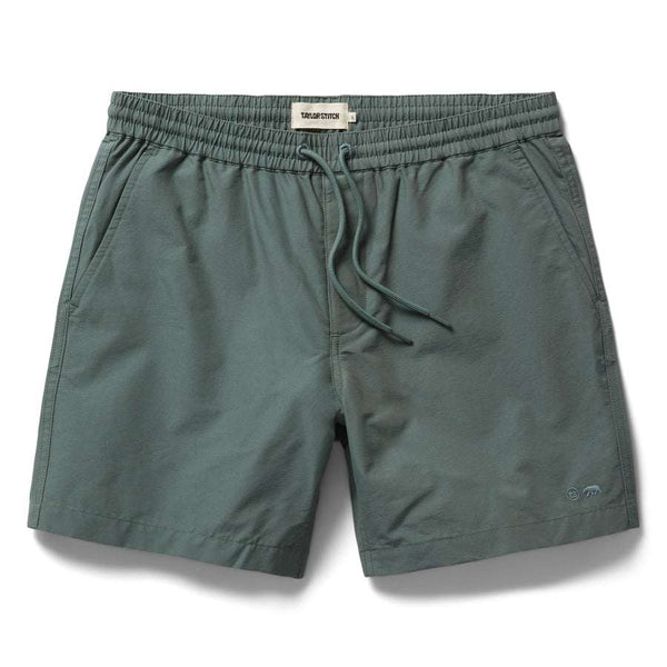 Front of Apres Short in Sea Green Sixty Forty