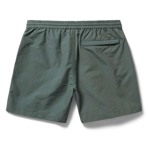 Back of Apres Short in Sea Green Sixty Forty