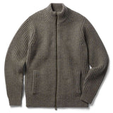 Front of Taylor Stitch Fisherman Full Zip in Taupe