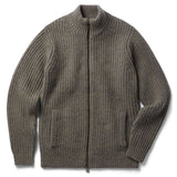 Front of Taylor Stitch Fisherman Full Zip in Taupe