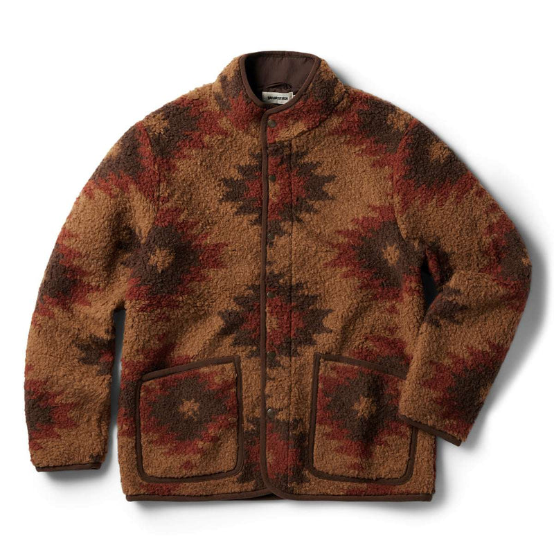 Front of Taylor Stitch Port Jacket in Khaki Kilim