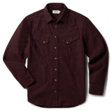 Front of Taylor Stitch Western Shirt in Nutmeg Donegal