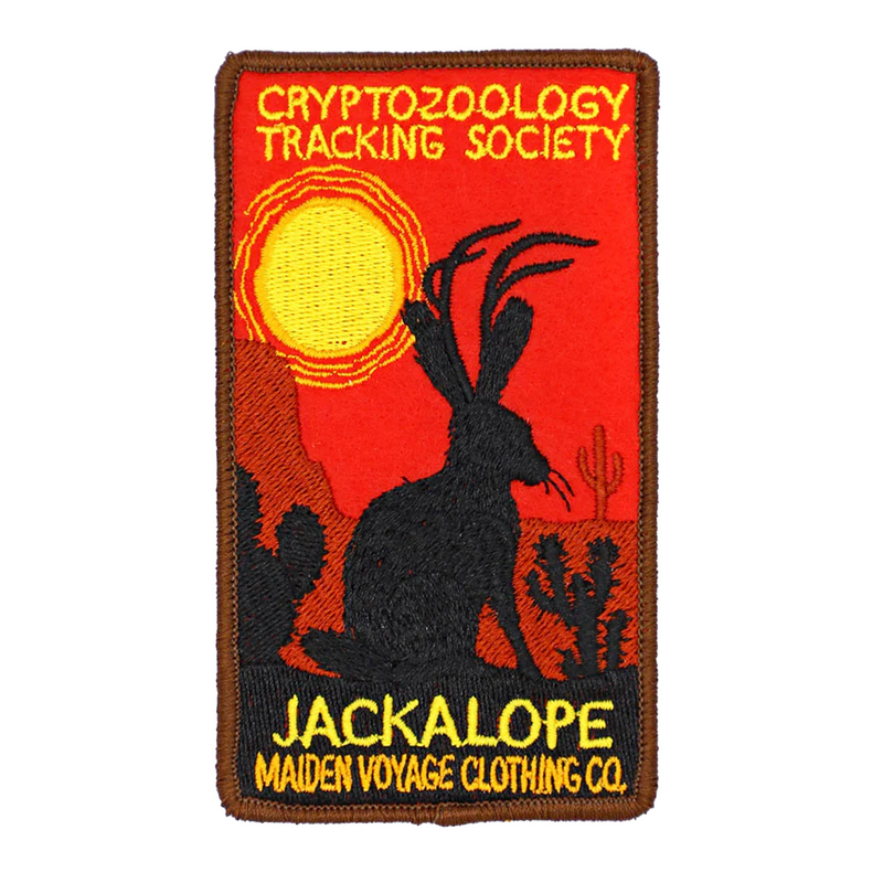 jackalope embroidered patch