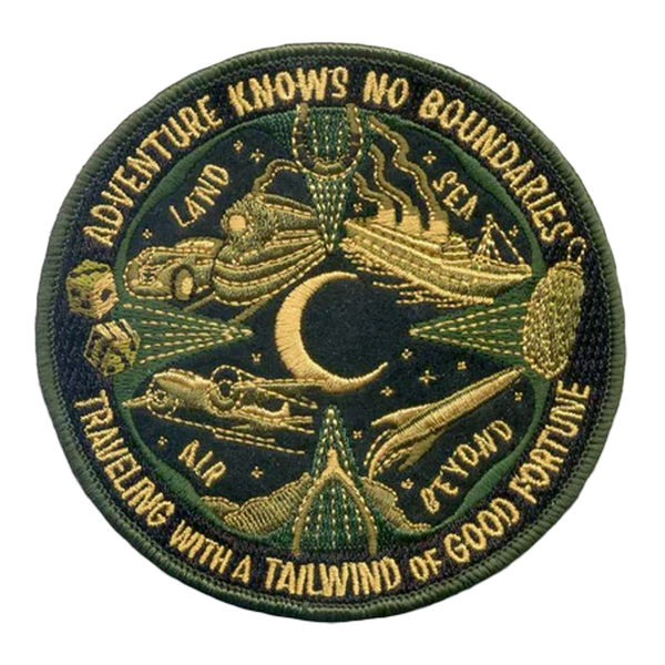lucky traveler embroidered patch