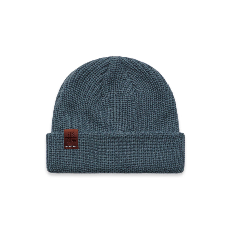 Cable Beanie in Petrol Blue