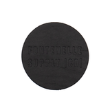 Round Black Leather