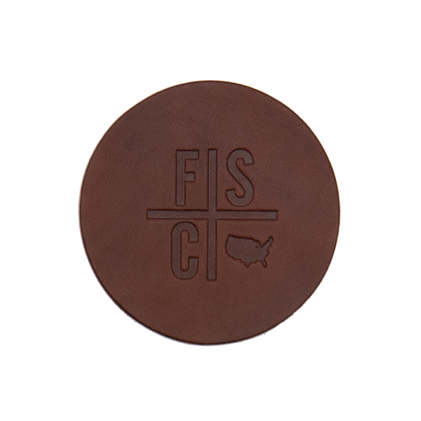 Round Brown Leather