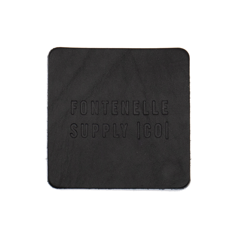 Square Black Leather
