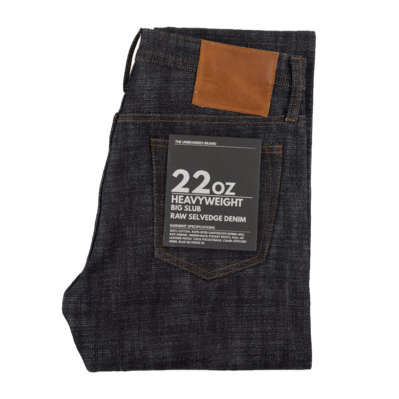 Unbranded Tapered Fit in 22oz Big Slub Indigo Selvedge Denim