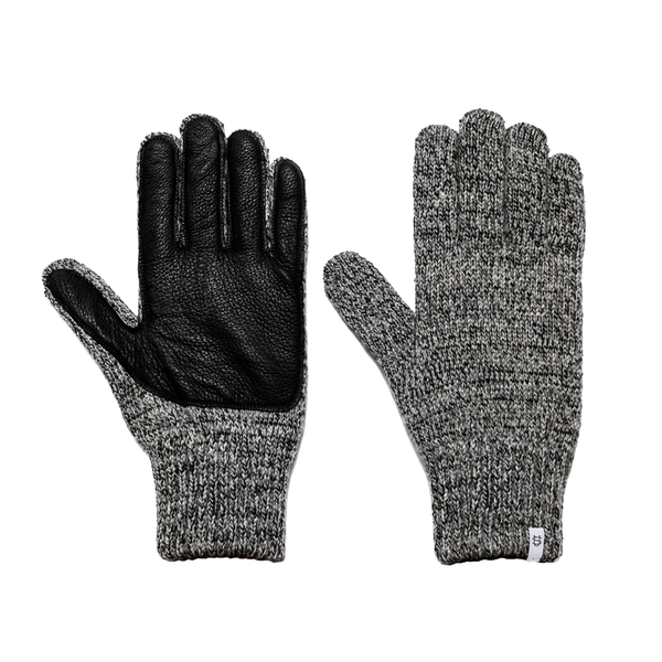 Ragg Wool Full Glove in Charcoal Melange