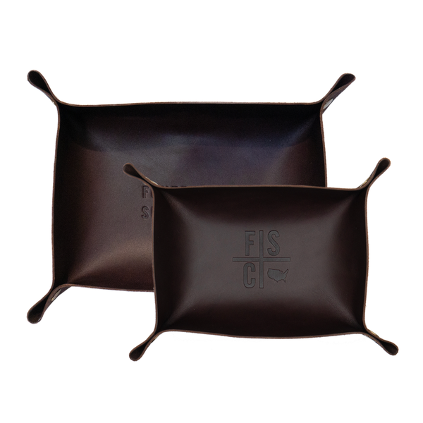 leather valet tray large and small