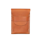 Tan Leather with White Stitching