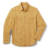 Front of Taylor Stitch Western Shirt in Wheat Selvage Denim